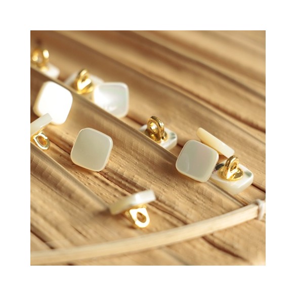 bouton janis carré blanc