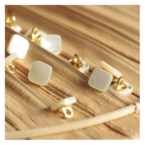 bouton janis carré blanc bouton janis carré blanc