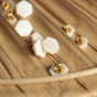 bouton janis blanc hexagonal