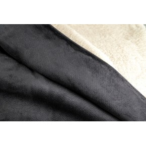 tissu suédine envers mouton noir