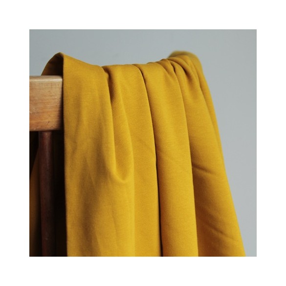 jersey french terry bio moutarde