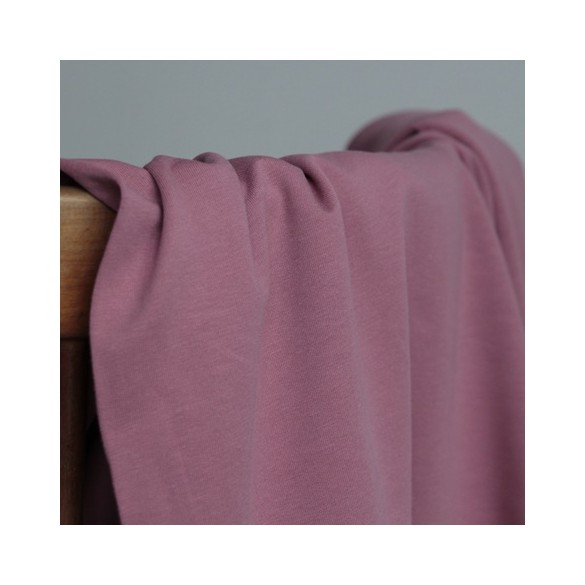 molleton fin bio vieux rose