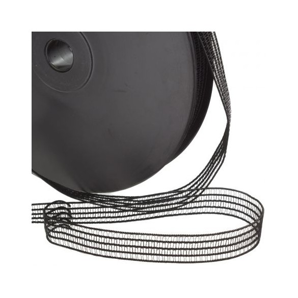 elastique fronceur noir 13 mm