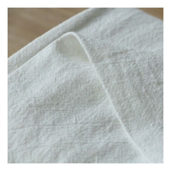 tissu lin lavé blanc