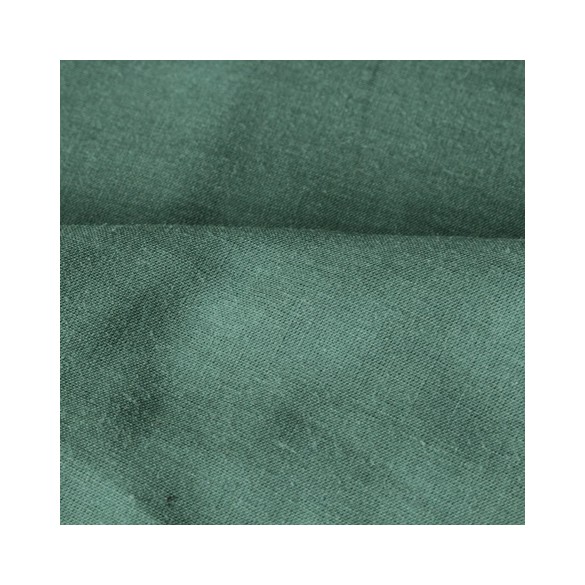 tissu voile de coton vert foncé