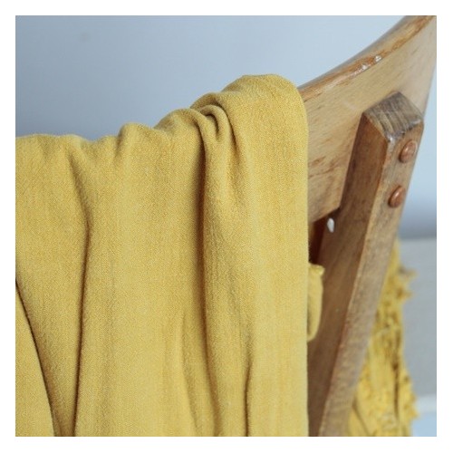 tissu lin et viscose jaune moutarde tissu lin et viscose jaune moutarde