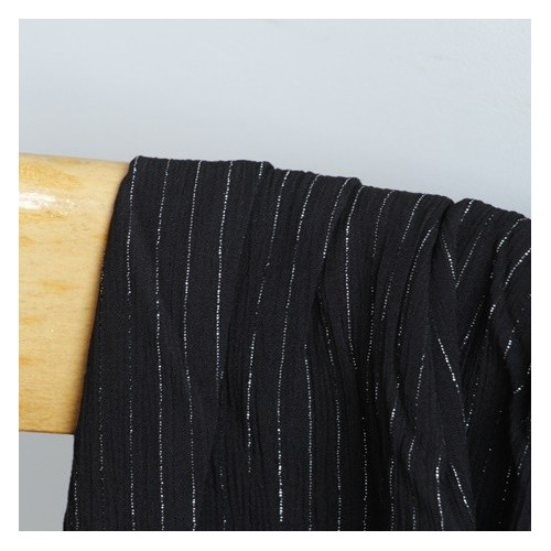 crepon de viscose rayures lurex noir crepon de viscose rayures lurex noir