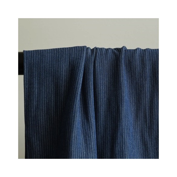 chambray viscose bleu brut