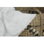 coton broderies fleurs blanc
