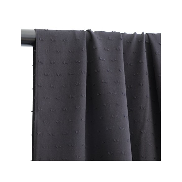 tissu viscose plumetis noir