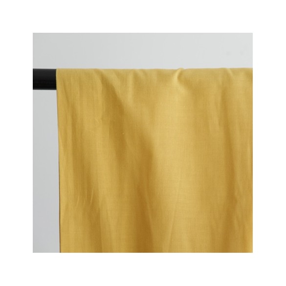 voile de coton jaune moutarde