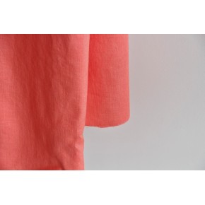 tissu en lin coloris corail
