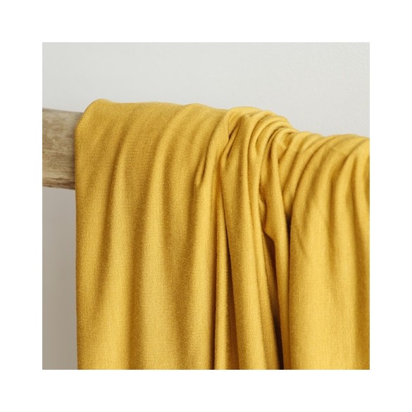tissu jersey modal ocre