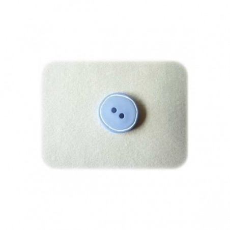 Bouton De Mercerie Ancien Vintage - Couleur Bleu Mat, Diamètre ~1,2 Cm - Lot De Quelques Pièces (occasion)