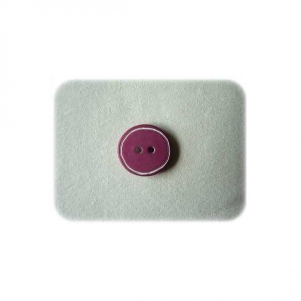 Bouton liseret blanc bordeaux