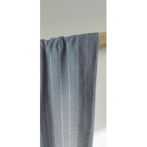 tissu viscose bleue et rayures argentées