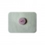 Bouton liseret blanc lilas