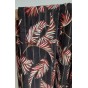 viscose imprimé feuilles fond noir