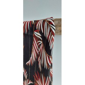 viscose imprimée fleurs rayures lurex