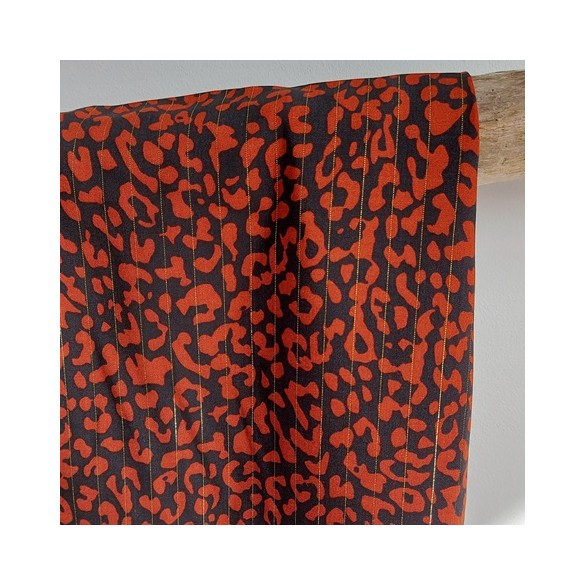 viscose lou rouille leopard