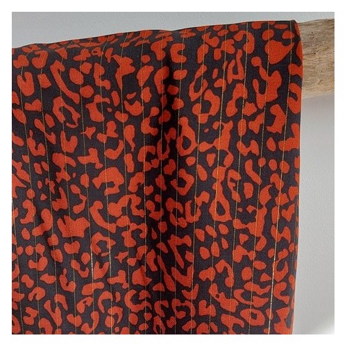 viscose lou rouille leopard