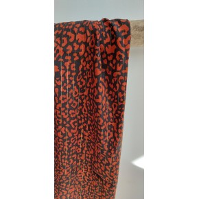 tissu viscose rouille et noir