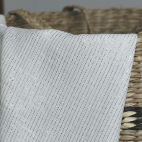 double gaze rayures lurex blanc