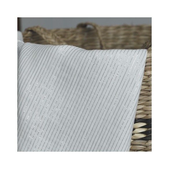 double gaze rayures lurex blanc