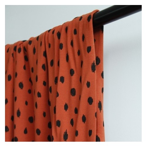 molleton bio painted dots rouille molleton bio painted dots rouille