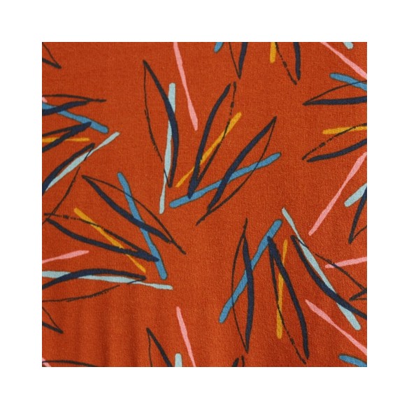 molleton fantasy stripes - rouille