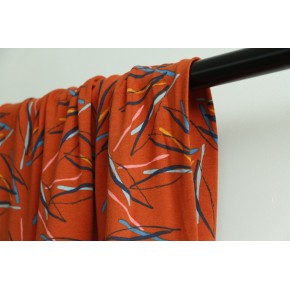 tissu sweat imprimé rouille