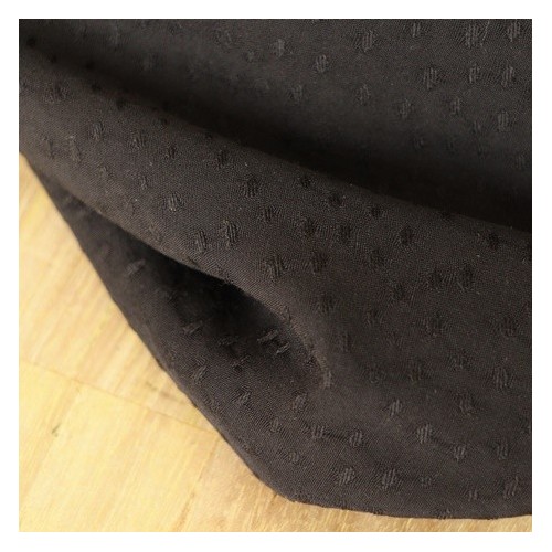tissu viscose plumetis noir