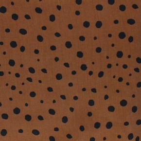 tissu tencel pois caramel