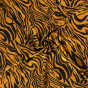 tissu tencel imprimé zèbre jaune ocre