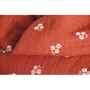 double gaze fleurs - terracotta