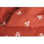 double gaze fleurs - terracotta
