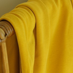 tissu molleton jaune moutarde