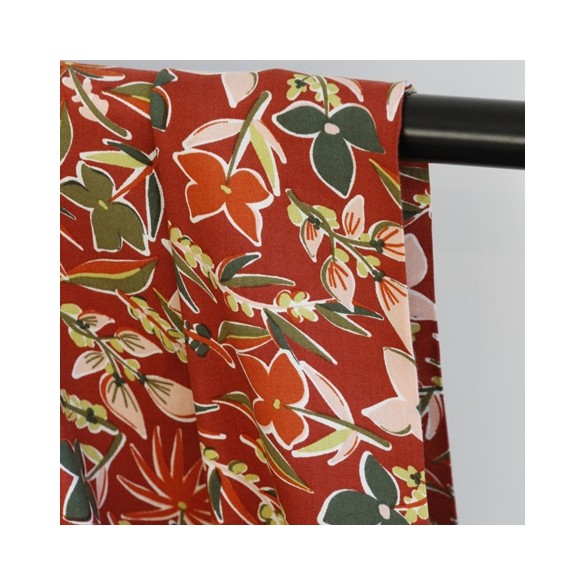 viscose challis - brique