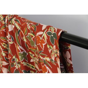 tissu viscose challis - brique