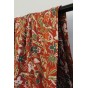 viscose imprimée fleurs - brique