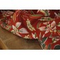 tissu imprimé fleurs - brique
