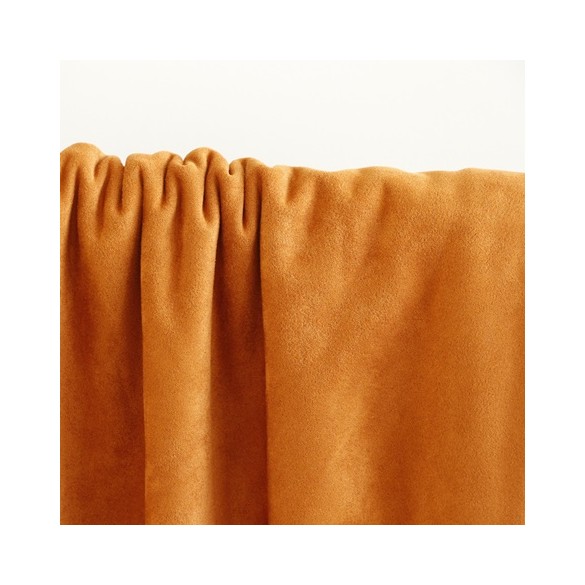 tissu suédine envers polaire - cognac