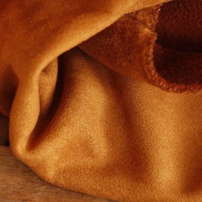 tissu d'hiver suédine envers polaire cognac