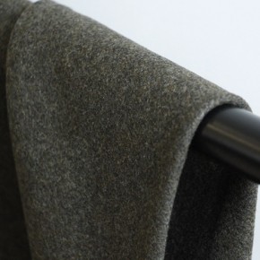 drap de laine kaki chiné
