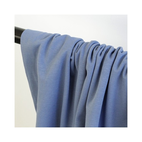 jersey coton bio - bleu