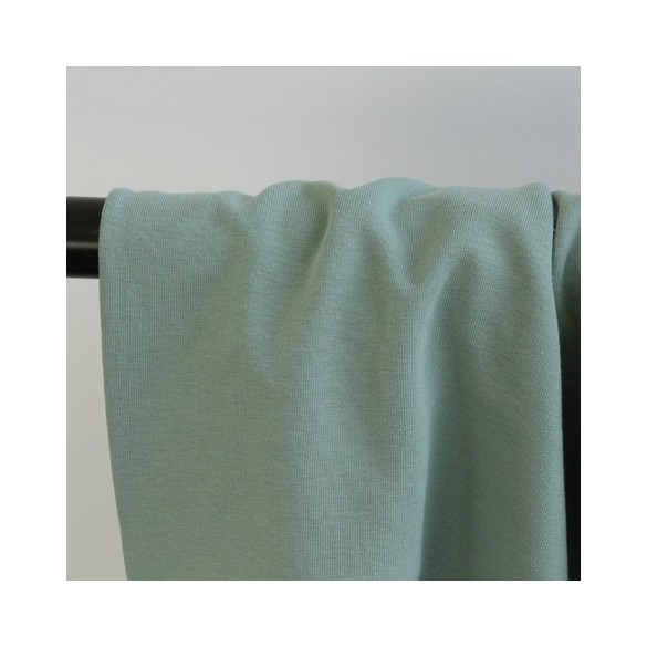 tissu sweat fin vert tendre