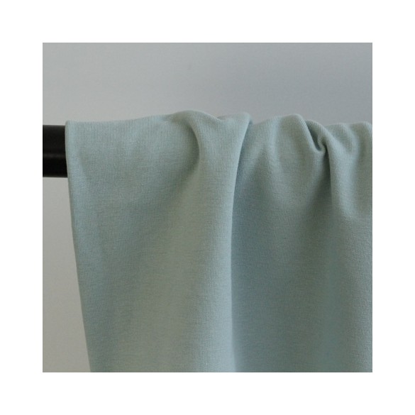 tissu sweat fin vert clair