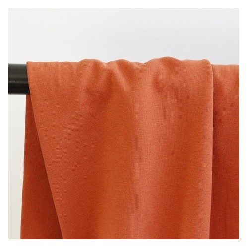 tissu sweat fin brique tissu sweat fin brique