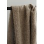 tissu lainage poils longs beige