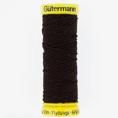 fil élastique marron Gütermann